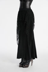 Double-Layered Spliced Mesh Ripped Eyelet Women's Punk Fishtail Skirt - Product - 7
