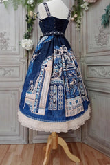 Dusk Best Egyptian Style Print Ruffle Gothic Lolita Dress 3 Colors - Product - 18