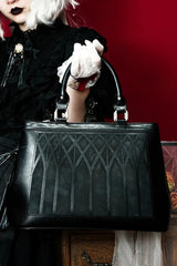 Black [Asgard’s Forgotten Dream] Yggdrasil Printed Embroidered Gothic Lolita Handbag - Product - 2