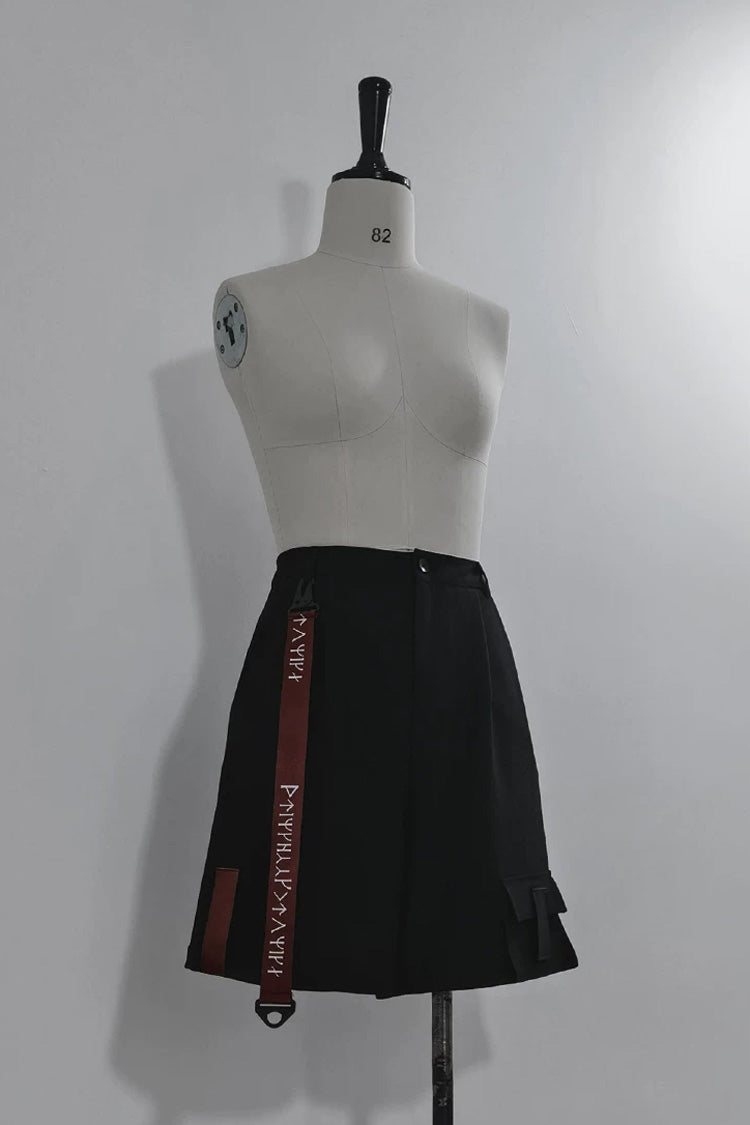 Black [Nameless Blade] Stand Collar Long Sleeves Gothic Prince Ouji Lolita Shorts Set - Shorts(Only) - 15