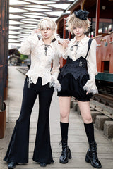 Black [Gold Hunter] Long Sleeves Pirate Style Gothic Long Pants - Product - 10