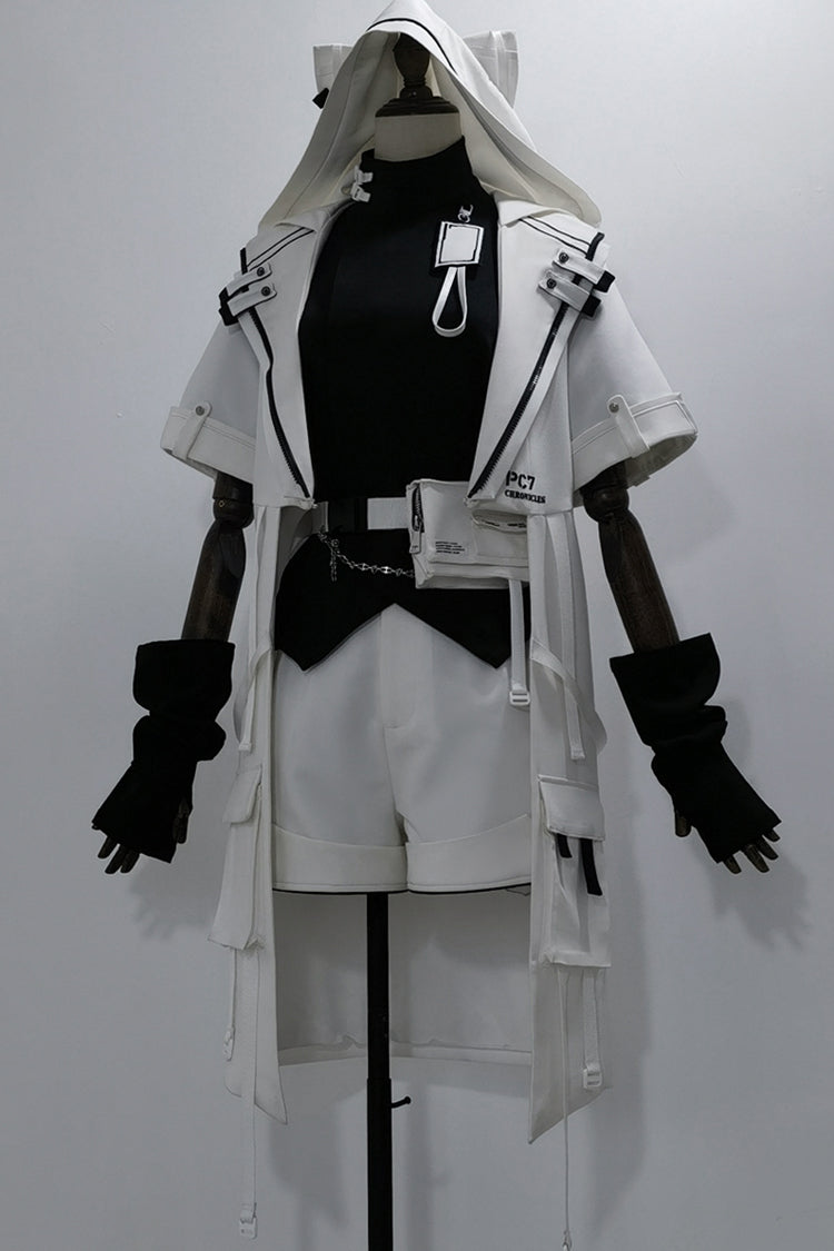 White Functional Style Ouji Fashion Prince Handsome Lolita Shorts - Product - 13