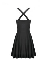 Black Cross Straps Cut-Out Women's Sweet Balletcore Mini Slip Dress - Product - 13