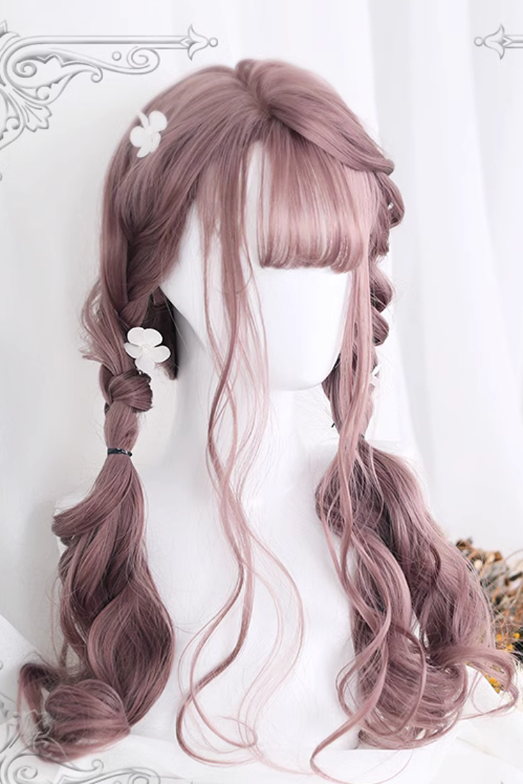 Pink Cute Long Curly Hair Sweet Lolita Wigs - Product - 4
