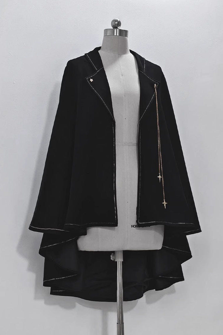 Black Anxious Rabbit Ouji Fashion Gothic Lolita Cloak - Product - 3
