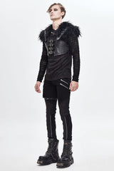 Black Lace-Up Mens Steampunk Vest - Product - 6