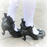 Bowknot Strappy Ruffle PU Sweet Lolita Shoes 5 Colors - Product - 13