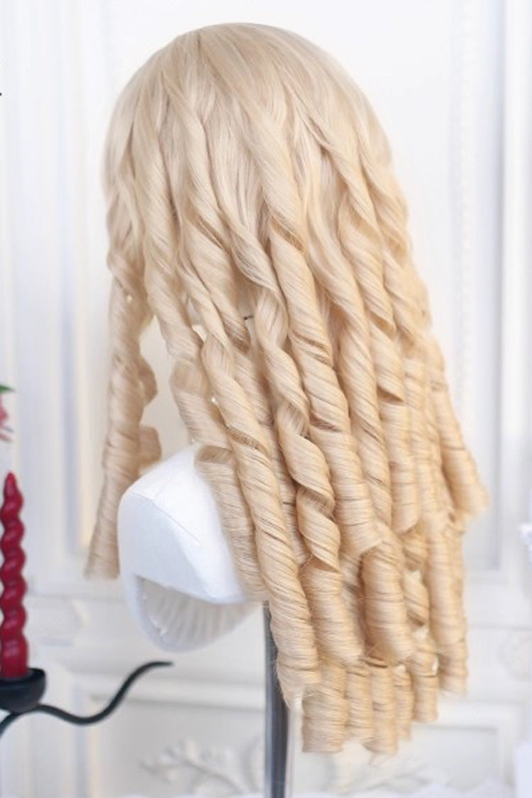 Blonde Sweet Japanese Roman Curls Lolita Long Wig - Product - 4