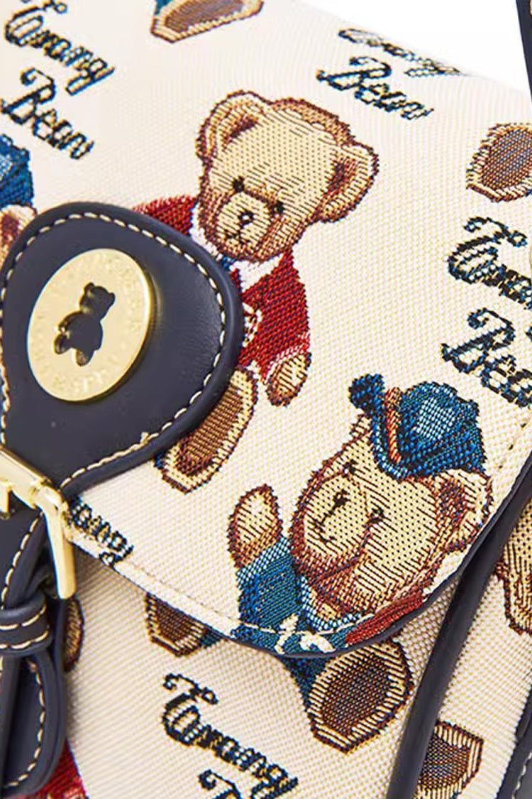 Cartoon Bear Print Sweet Lolita Crossbody Bag 3 Colors - Product - 5
