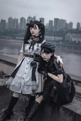 Evil Python 2.0 Short Sleeves Gothic Military Handsome Lolita Dress 3 Colors - Product - 7