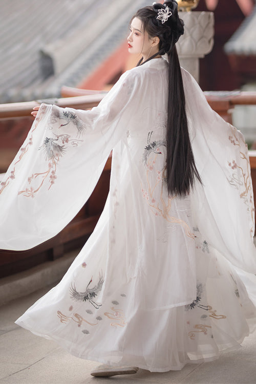 Original Chinese Ancient Style Heyungui Hand Embroidery Sweet Hanfu Dress Full Set - Product - 10