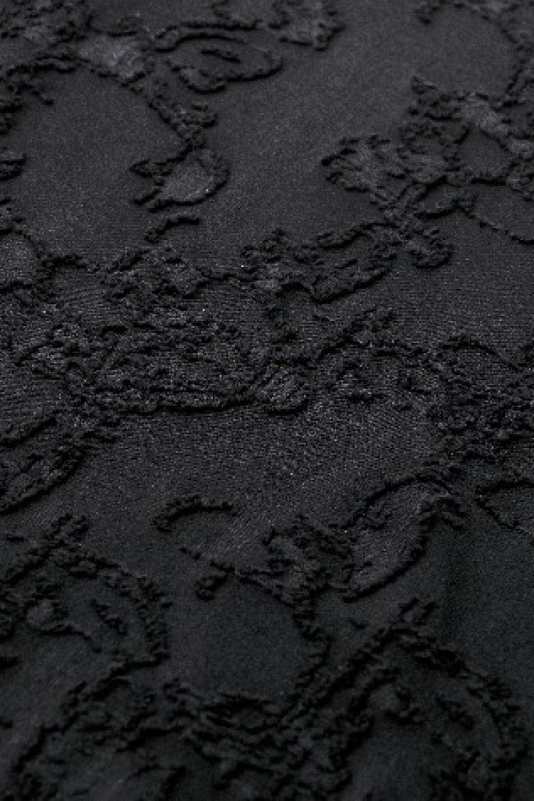 ブラック レディース ゴシック Vカラー ロング Flared 袖 レース パッチワーク ブラウス 商品画像