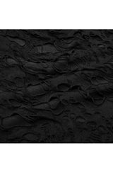Black Long Sleeve Leather Strap Decoration Broken Holes Knit Men's Punk T-Shirt - Product - 6