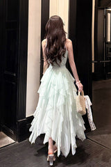 Light Green [Mist Bell] Halterneck Sleeveless Multi-Layered Ruffled Irregular Sweet Lolita Dress - Product - 3