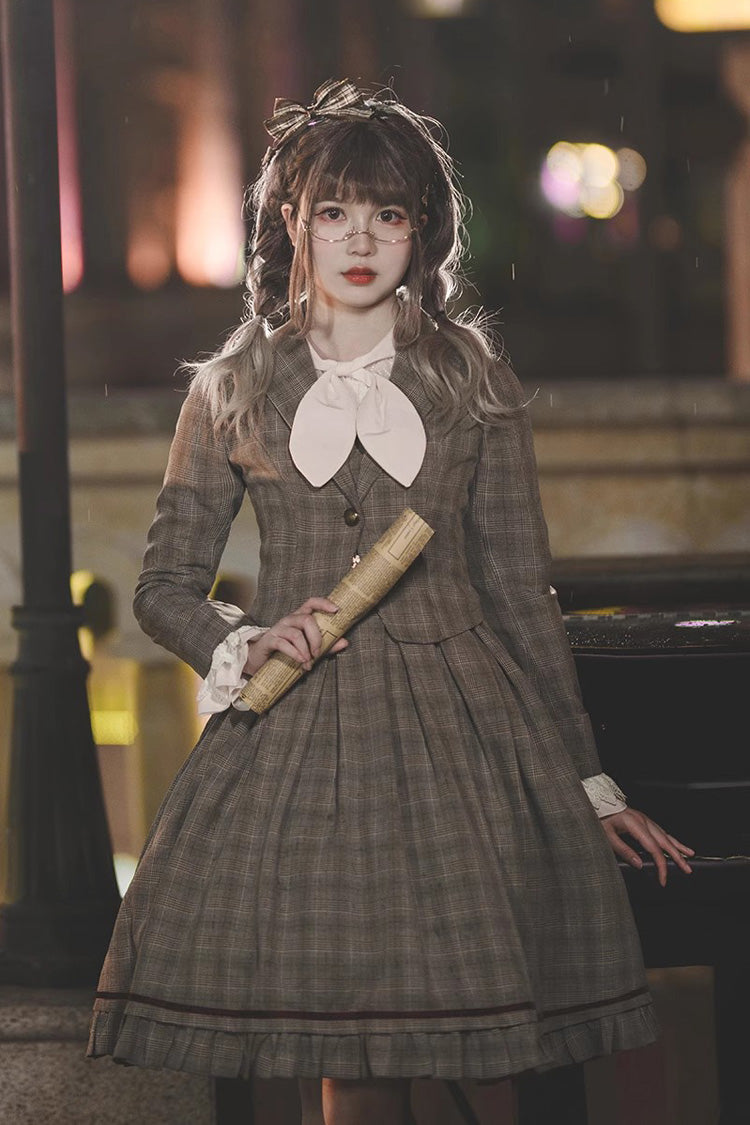 Princess Lost In The Fog Ruffle College Style Elegant Classic Lolita JSK Dress 2 Colors - Product - 4
