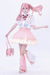 Pink [Messenger of Heaven] Ruffle Sweet Princess Lolita Skirt - Product - 8