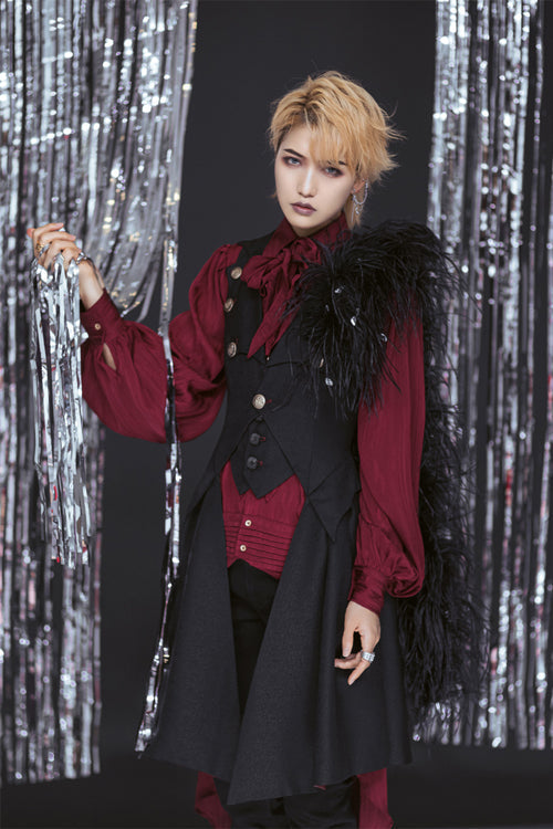Black Immortal Thorn A Light In The Dark Ouji Lolita Vest - Product - 2
