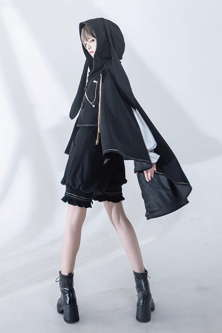 White Anxious Rabbit Long Sleeves Ouji Fashion Gothic Lolita Blouse - Product - 16