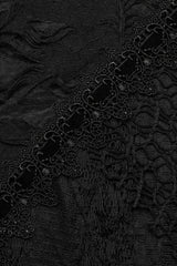 Black Stitching Lace Ripped Women's Gothic Skirt - Product - 9