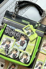 Small‑Load Square Chain Sweet Lolita Top‑Handle Shoulder & Crossbody Ita Bag 4 Colors - Black/Green - 6
