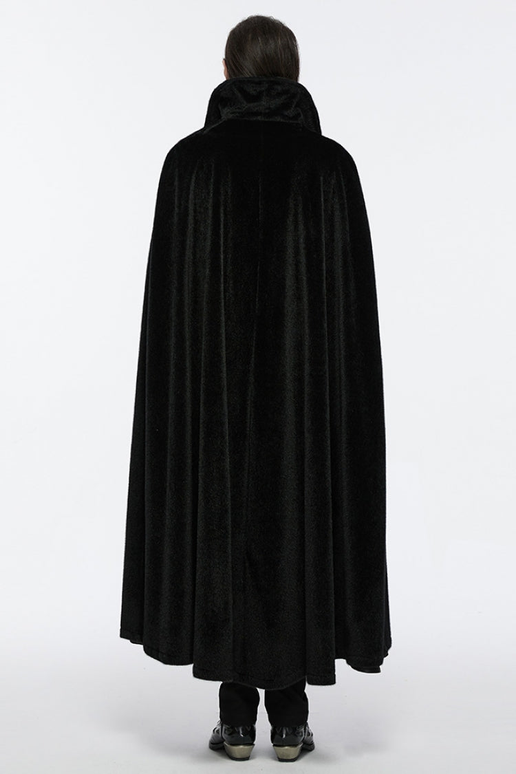 Black Men's Strap Bat Gothic Coat Cloak - Product - 3