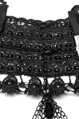 Black Pearl Hollow Lace Women's Gothic Gorgeous Choker - Product - 7