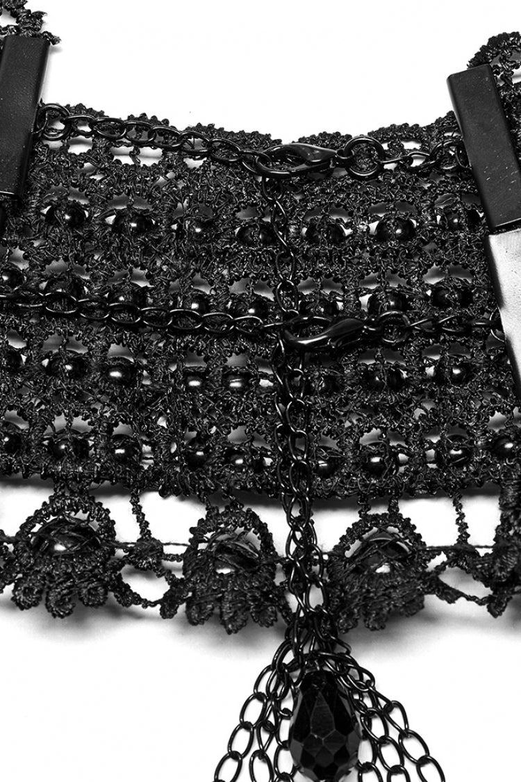 Black Pearl Hollow Lace Women's Gothic Gorgeous Choker - Product - 7