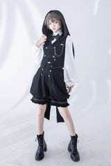 White Anxious Rabbit Long Sleeves Ouji Fashion Gothic Lolita Blouse - Product - 12