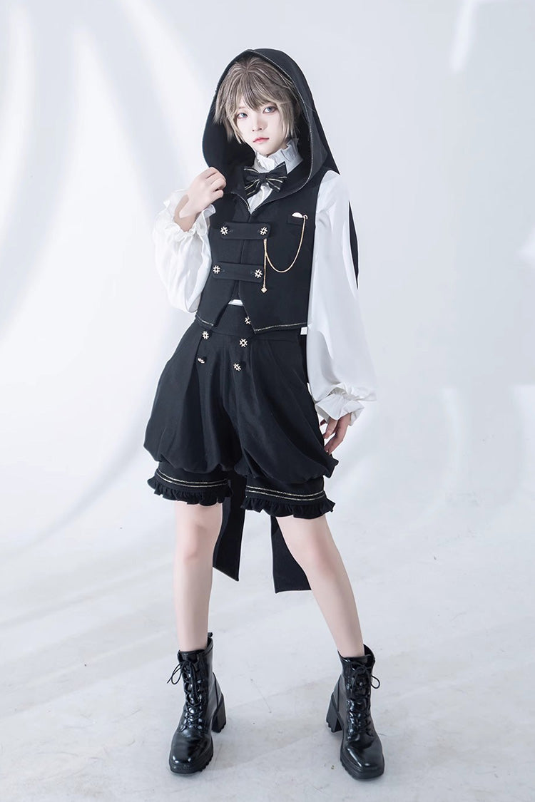 White Anxious Rabbit Long Sleeves Ouji Fashion Gothic Lolita Blouse - Product - 12