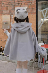 Grey [Gloomy Cat Series] Sleeveless Triple-Layered Ruffled Sweet Suspender Cake Strap Dress - Product - 6