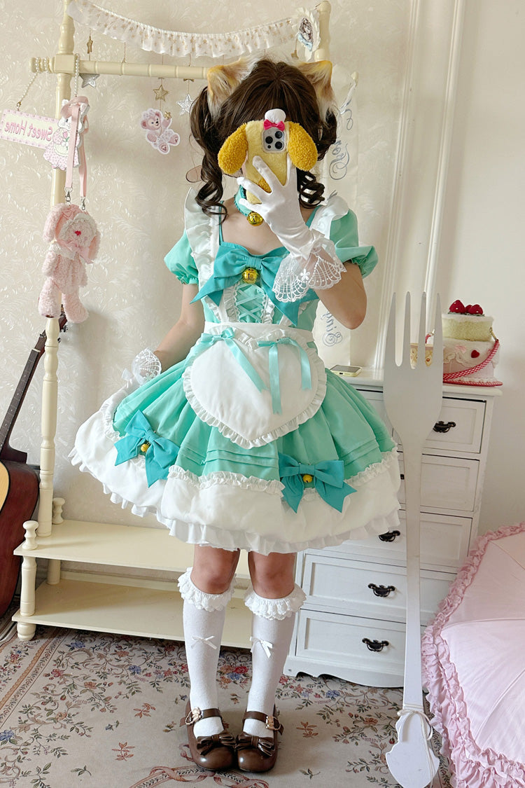 Bell Meow Ruffle Bowknot Sweet Lolita Skirt Set 5 Colors - Product - 9