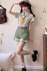 Green Bunny's Spring Journey Ouji Lolita Shorts - Product - 2