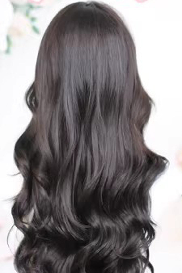 Black Tea Brown Big Wavy Long Hair Versatile Sweet Lolita Wig - Product - 3