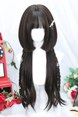 Brown Black Sweet Lolita Jellyfish Hair Daily Wig - Brown-Black - 1