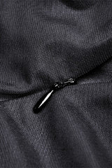 Black Sleeveless Lace-Up Layered Swallowtail Lace Women's Gothic Wedding Dress - Product - 17