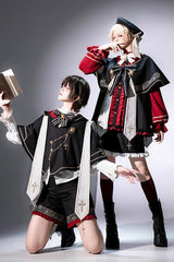 Black [The Choir of The Church] Ouji Fashion Gothic Prince Lolita Set (Older Brother Version) - Product - 5