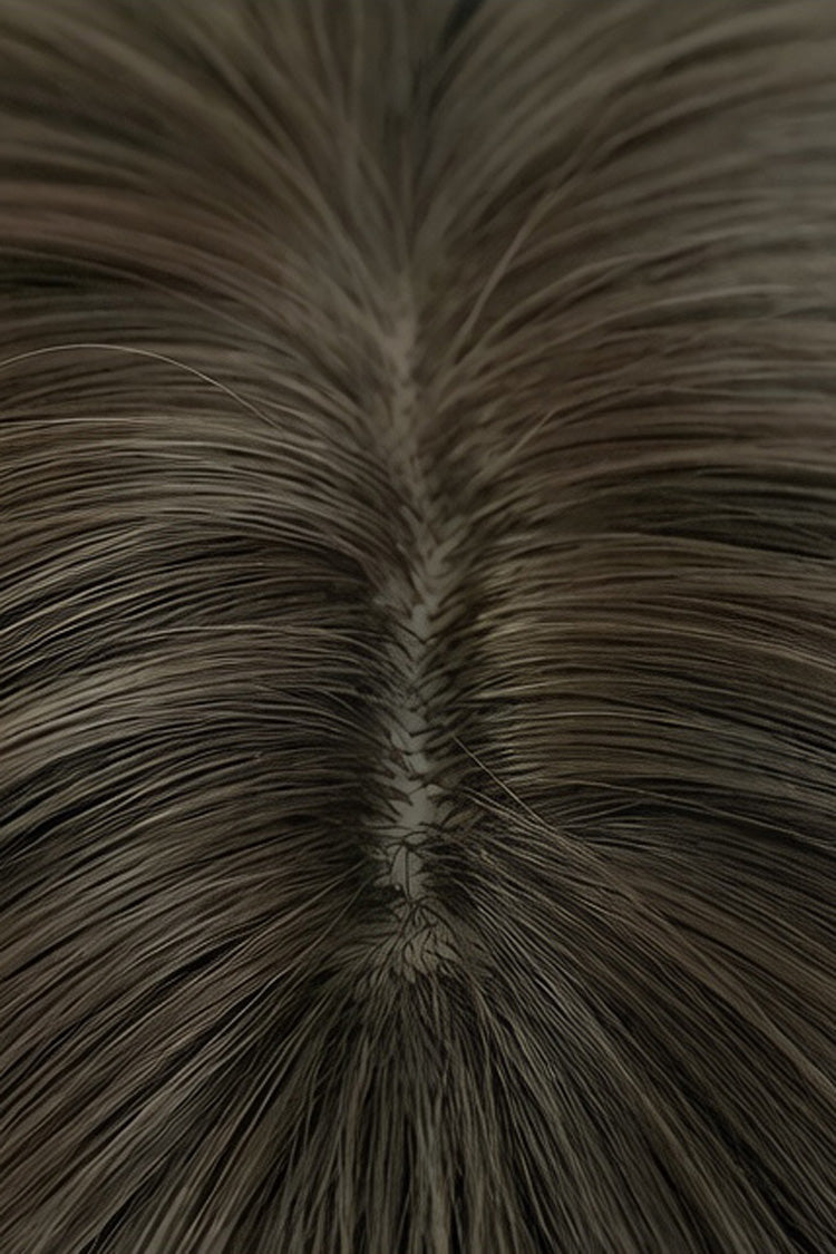 Cool Brown Refined Side-Swept Bangs Multi-Layered Sweet Lolita Shoulder Length Wig - Product - 5