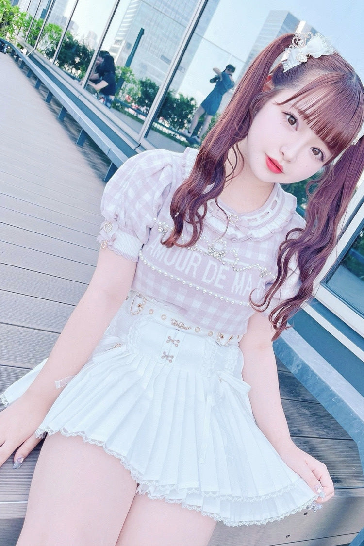 Sweet Ruffle Lace Punk Jirai Kei Japanese Skirt 3 Colors - Product - 9