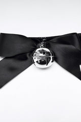 Black/White Stripe Print Bowknot Detachable Women's Gothic Neckwear - Product - 5
