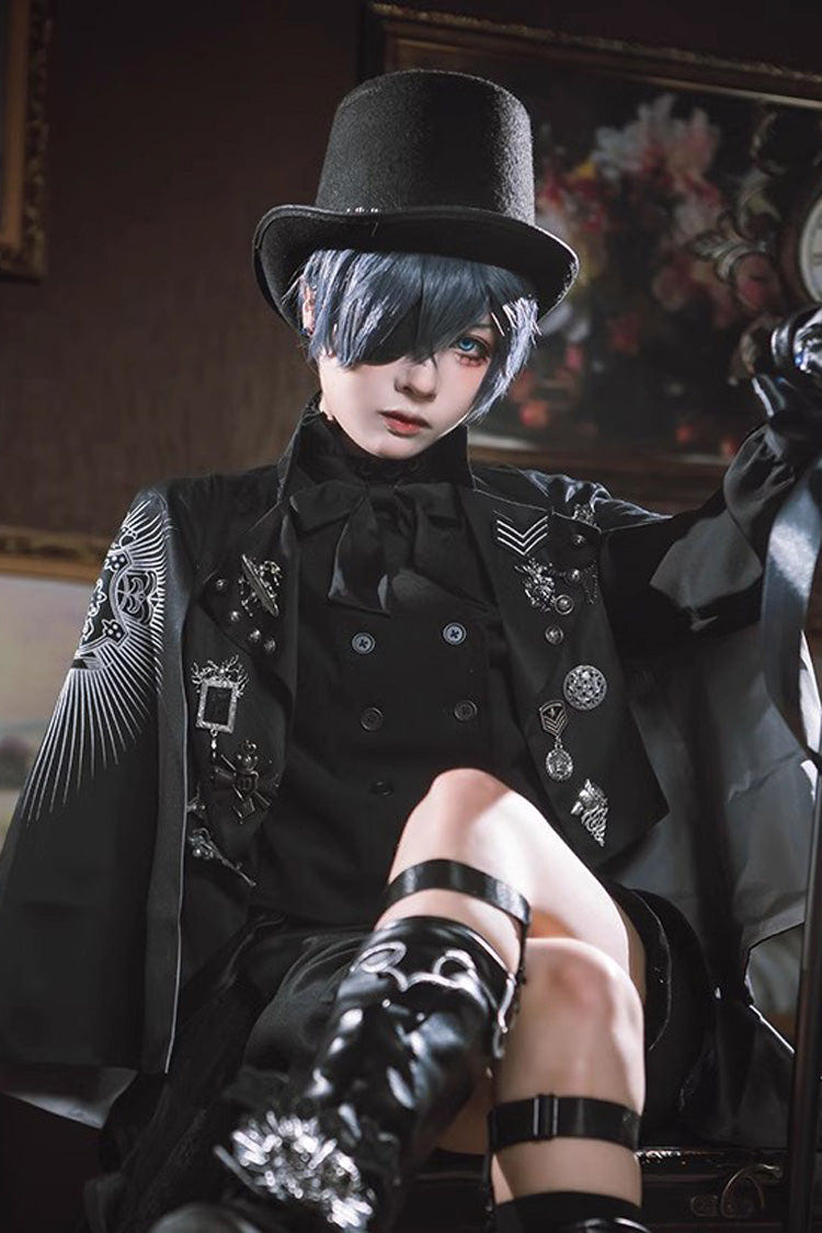 Black Butler Super Luxury Print Ouji Fashion Lolita Set - Product - 6