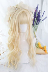 Platinum Blonde Sweet Lolita Long Curly Wig with Layered Ends - Product - 2