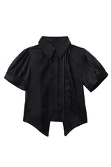 Black [Deep Music] Short Sleeves Gothic Elegant Ouji Lolita Four-piece Set - Product - 7
