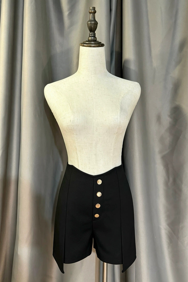 Black [Royal Knight] Gothic Vintage Cool Royal Ouji Lolita (Blouse / Shorts / Vest / Pants) - Shorts(Only) - 7