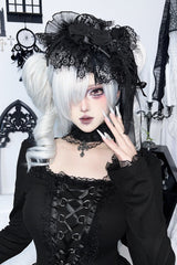 Silver Gray Sweet Lolita Roman Curls Twin Ponytails Wig Set - Product - 4