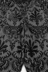 Black Print Floral Embroidery Buckle Men's Gothic Pants - Product - 6