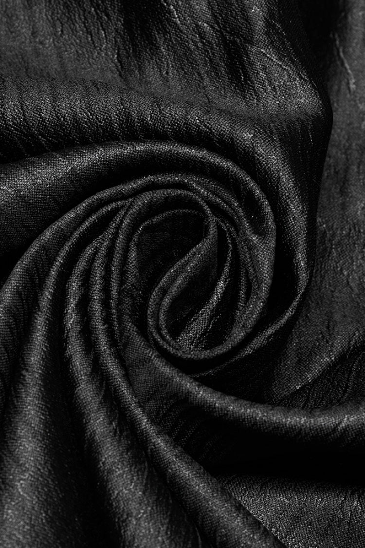 Black Long Puff Sleeves Spliced Lace Men's Gothic Shirt - Product - 7