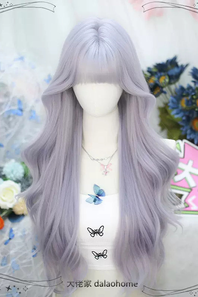 Light Purple Short Bangs Sweet Lolita Long Curly Wigs - Product - 3