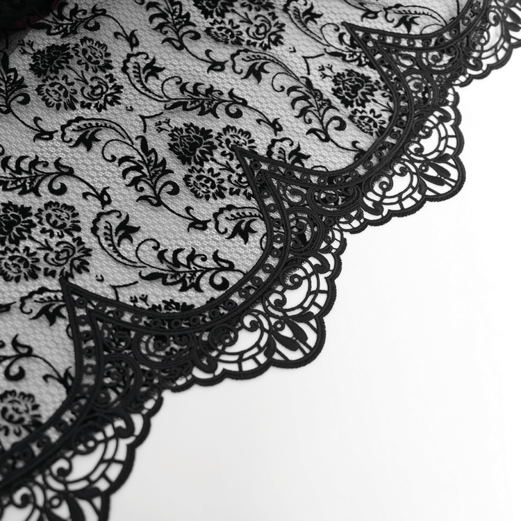 US SALE of Chic Lace and Tulle Gothic Dress with Skeleton Print - image 11