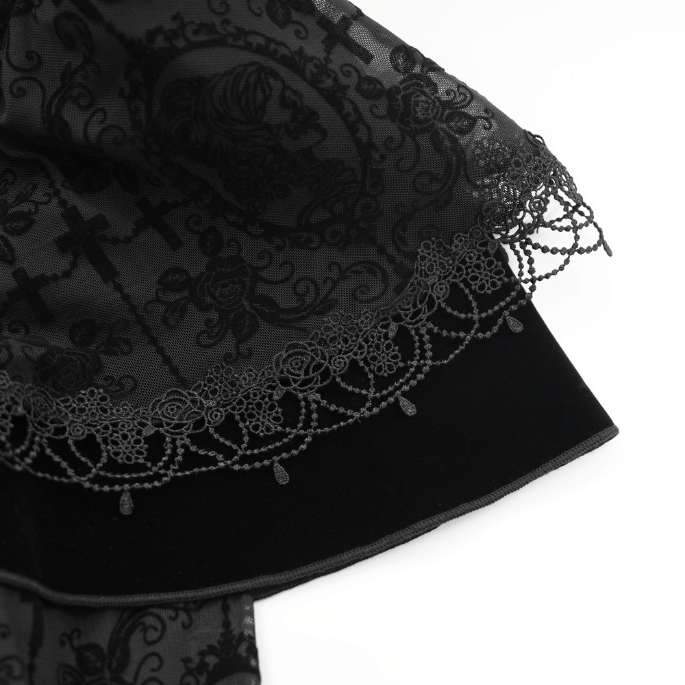 Chic Lace Dress with Bell Sleeves and Floral Accents - image 7
