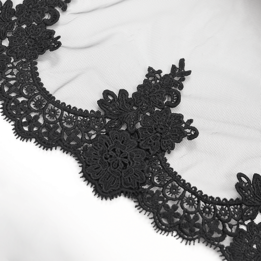 Chic Lace Dress with Bell Sleeves and Floral Accents - image 10